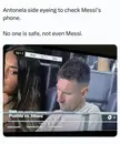 He's prob loking at the memes everyone's making about him 😂