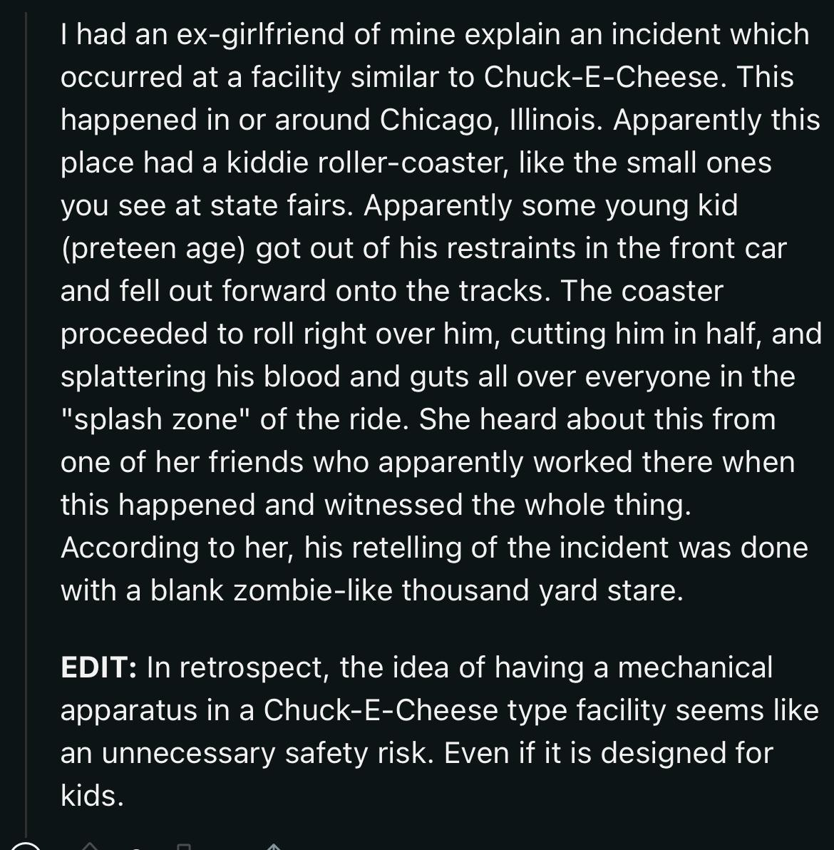 Hey everyone does anyone have any info on this? I found it in a reddit thread and I wanna know who the kid was and what park it was at. Please let me know if you have any info because I cant find anything on this