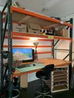 Home Depot shelf = High-rise desk