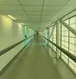 Hospital link-bridge in Birmingham UK during pandemic