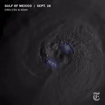 Hurricane Ian ringed by lightning