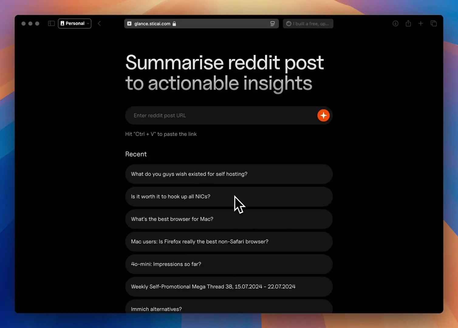 I built an app that gives you Reddit TL;DRs instantly