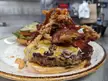 I call it The Smokehouse. Cheddar, bacon, fried onions, KC BBQ, and L.T.P.