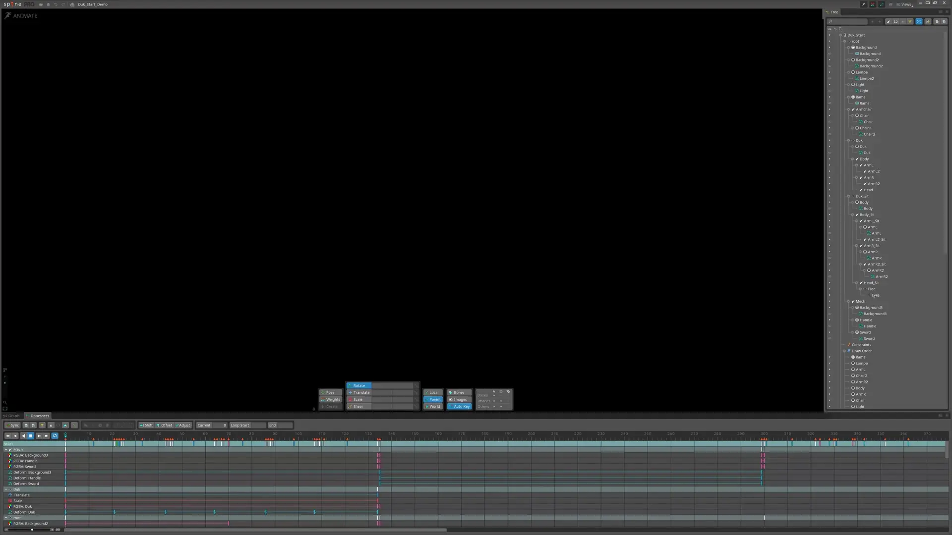 I created a 3D volume illusion in Spine 2D using mesh animations with ...
