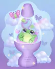 I drew a frog, just vibing in a lava lamp 🦋