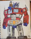 i drew Optimus Prime (by Daniel Warren Johnson)