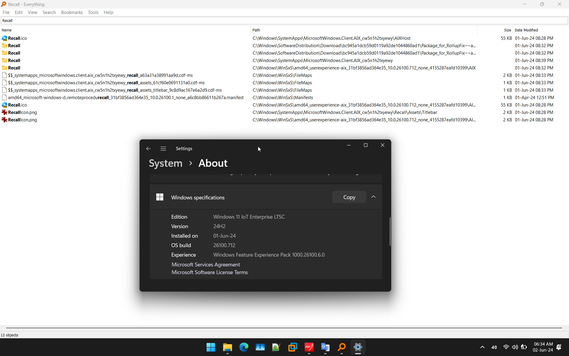 I found Recall in Windows 11 LTSC 2024