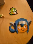 I made Lea (serious version) out of Perler beads. She's the size of a sandwich