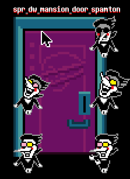 I noticed this when searching for Spamton sprites in the sprite room ...