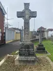 I particularly like the symbolism of the images on the cross. Anyone know what they mean? Highland Cemetery, Southsea, UK