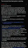 I think Reddit admins are neckbeards at this point (warning because of the post about the guy saying that "they're just pixels on the screen")