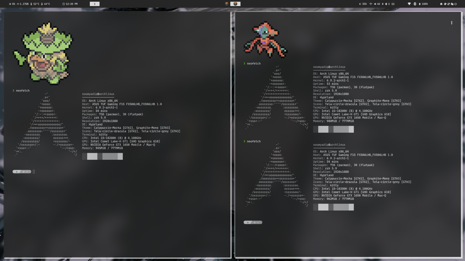 [Hyprland] my first arch rice | Scrolller