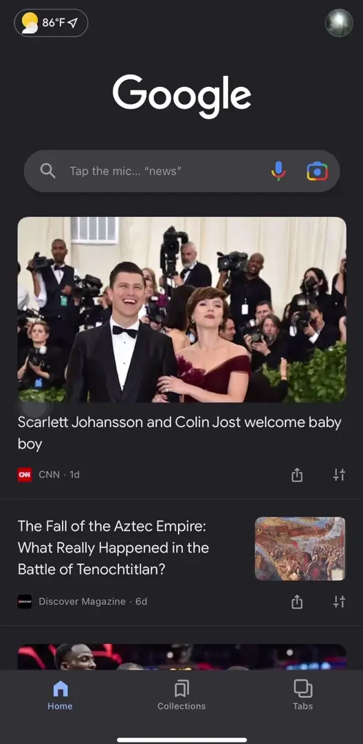 If you swipe up in the tabs section of google, you get to play pinball.