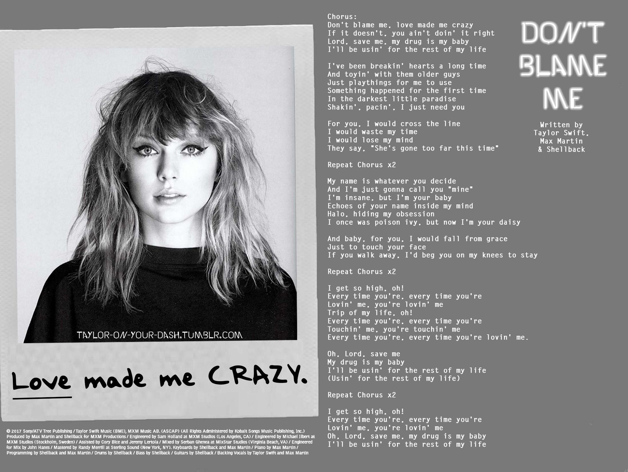 Taylor Swift black and white portrait next to lyrics from the song Delicate