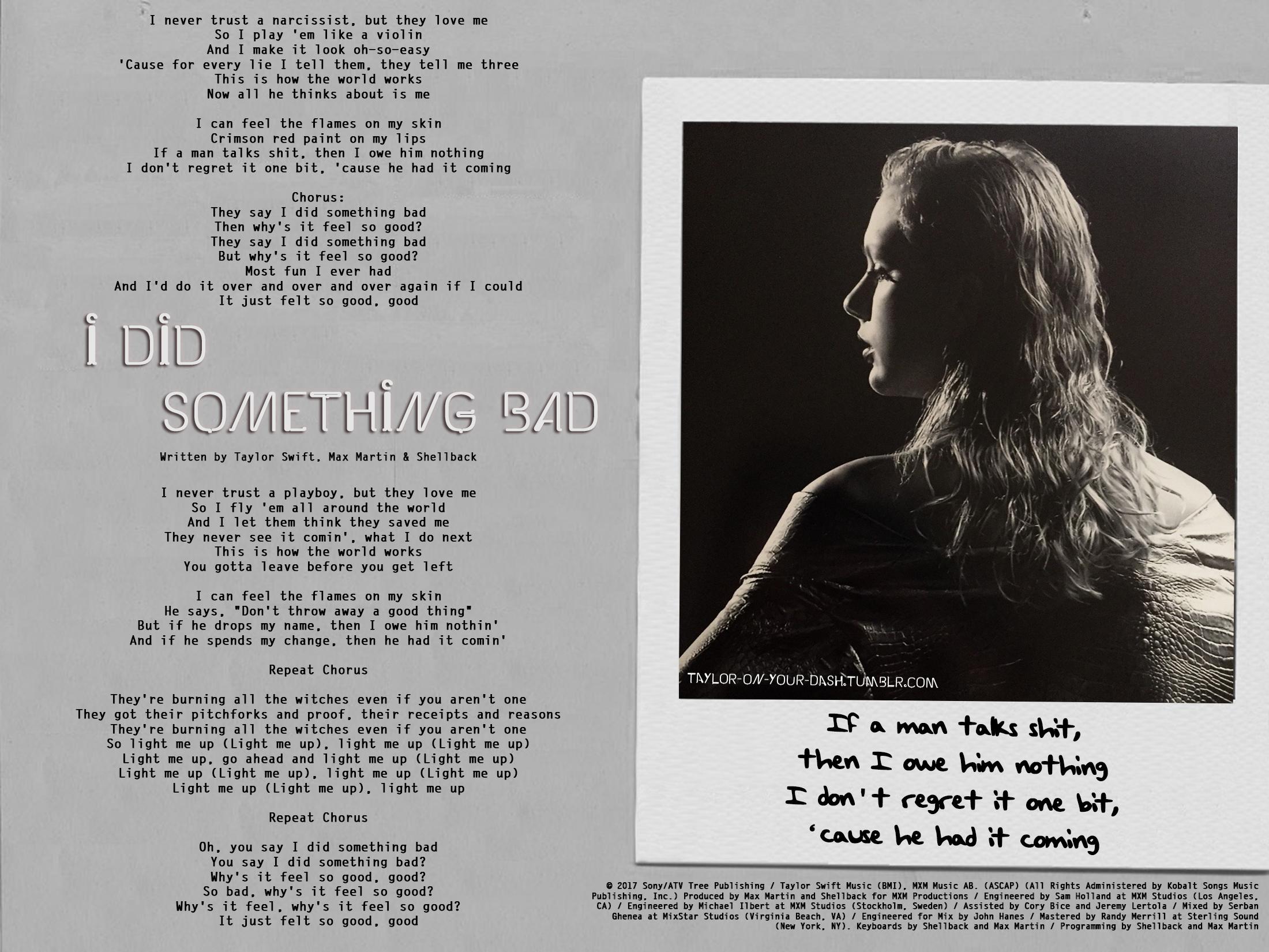 Taylor Swift black and white portrait next to lyrics from the song Delicate