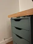 IKEA Saljan/Alex sag on outer end (just set up today and nothing on the desk)