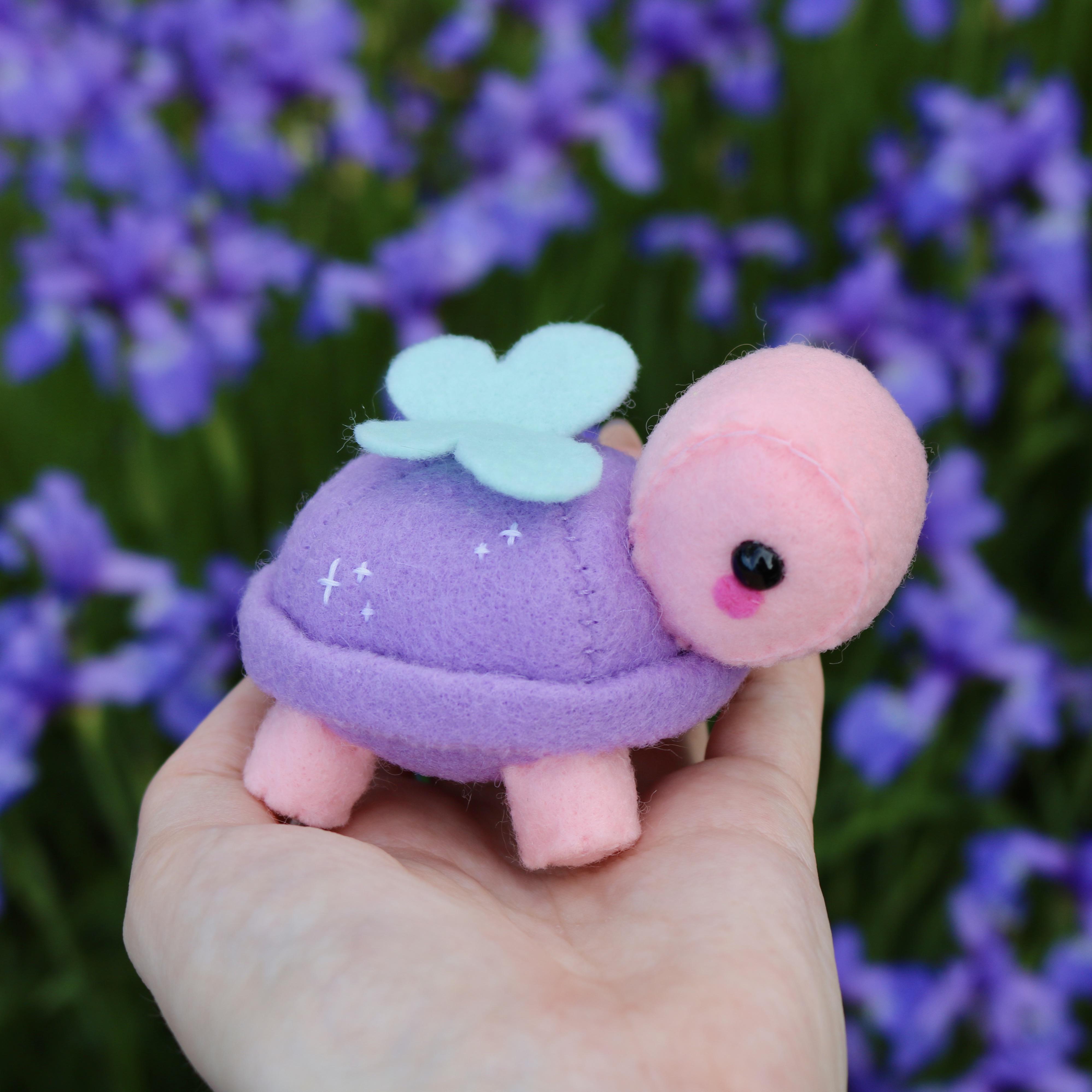 [OC] this is a fairy turtle plush i made with embroidered sparkles on ...