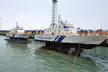 Indian Coast Guard interceptors Chennai (C-431) and Karaikal (C-432) built by L&T shipyard, Kattupalli, 2017. [1200x797]