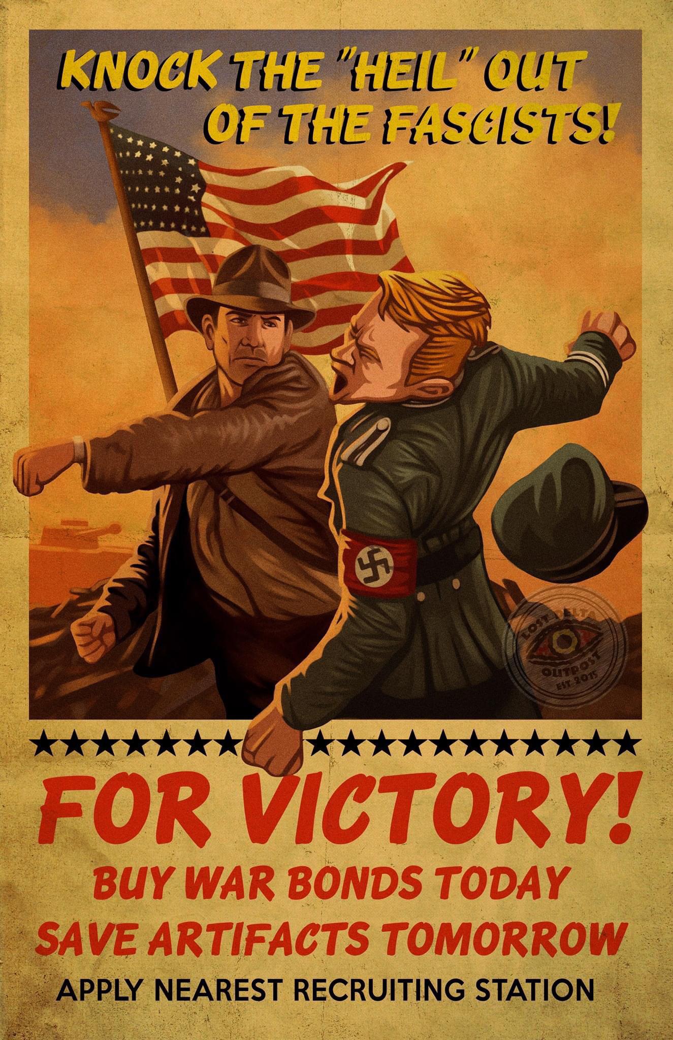 Indiana Jones Ww Inspired Propaganda Poster Scrolller