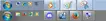 is there a way to make the win 10 taskbar buttons wider? the top is windows 7 <(what i want) and the bottom is windows 10