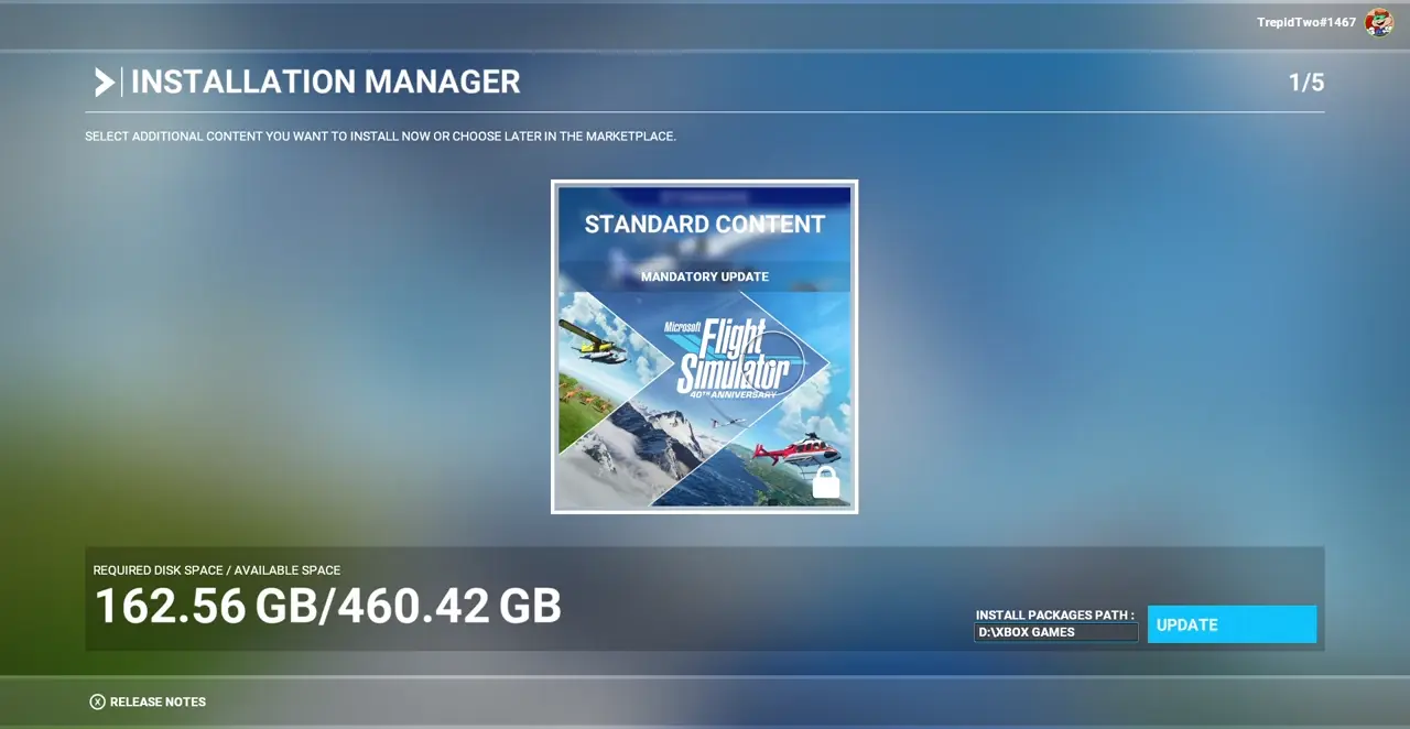 Issues downloading the mandatory update.