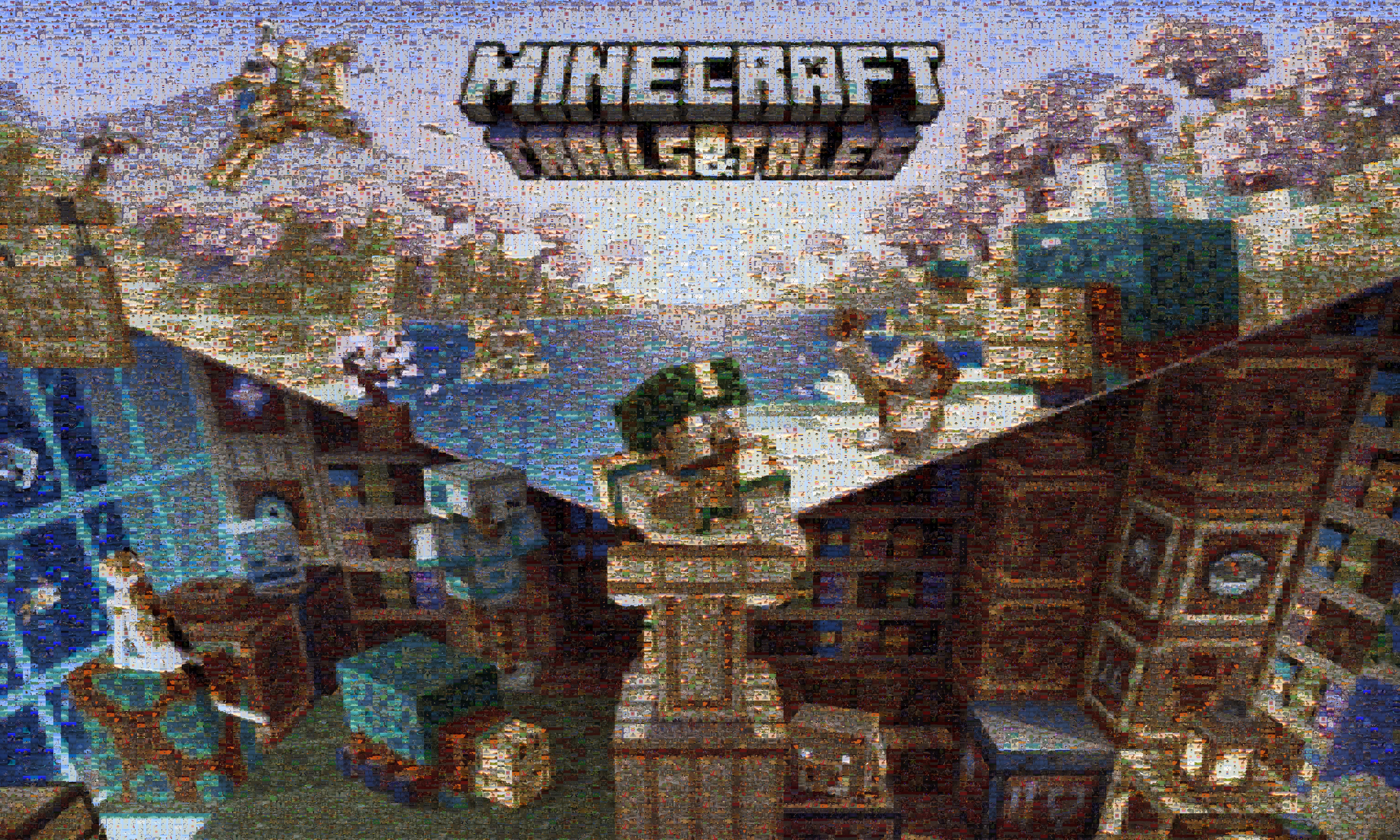 I remade these mosaic minecraft art from screen shots | Scrolller