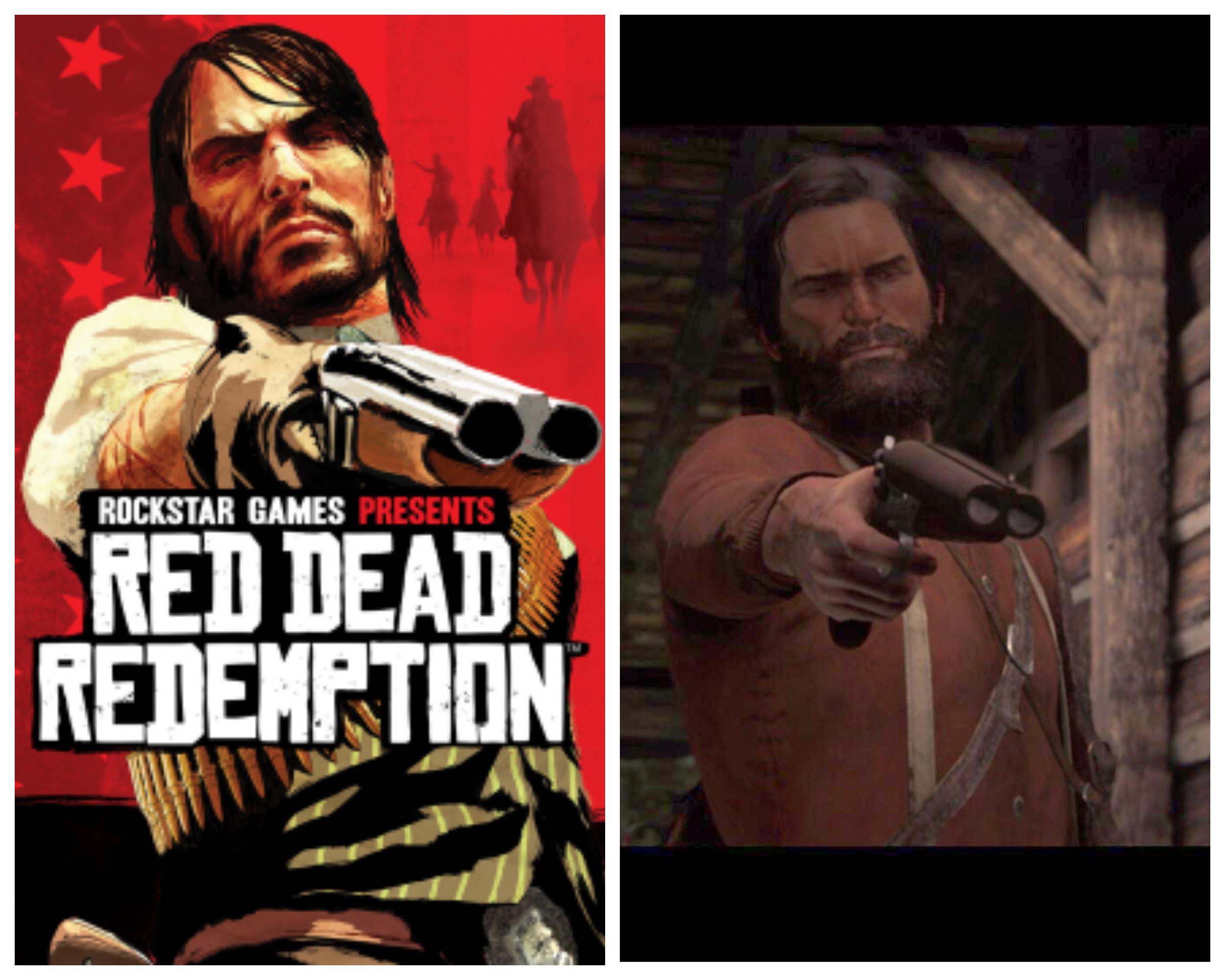 John's iconic RDR cover art brought to life in RDR2 was just perfect ...