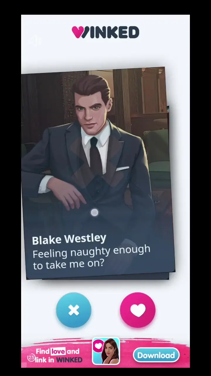 Just posted some screenshots and this "winked" app was in the post. here's a playable ad of them.