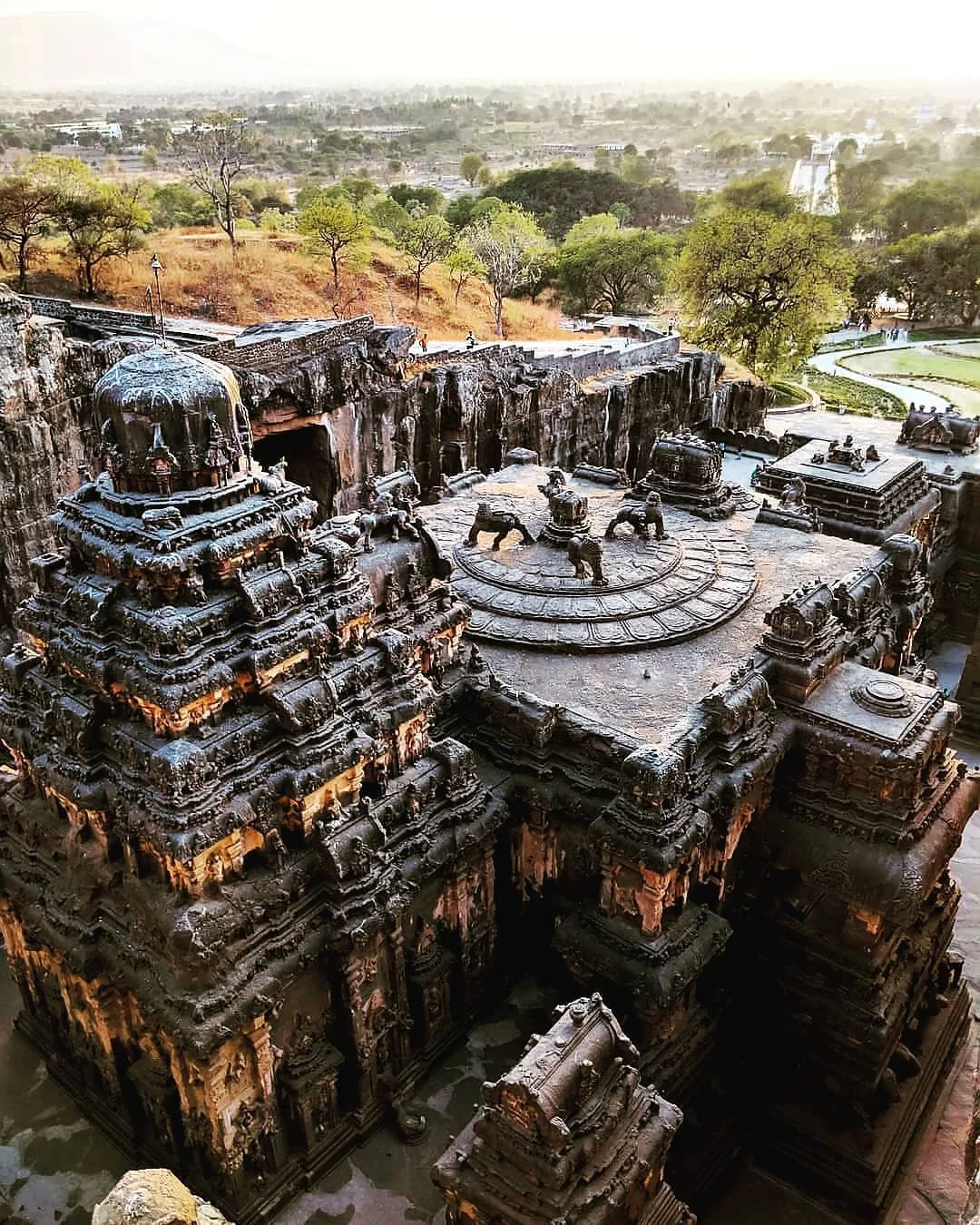 Kailasa Temple. An underrated engineering marvel, carved out 6000 years ago from a single rock from top to bottom.