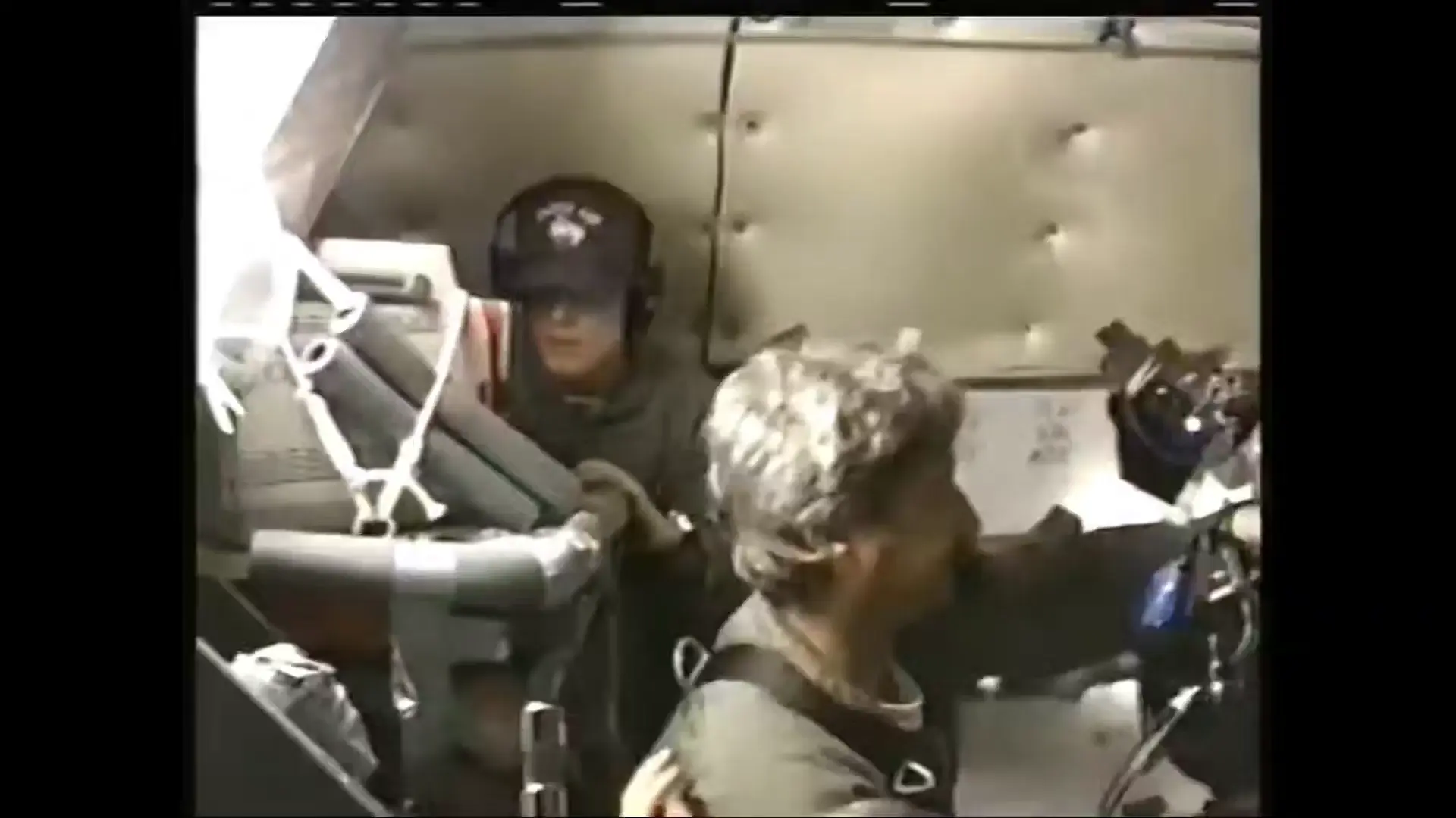 Keeping the camera steady, actors in frame and focus to film the zero gravity scenes in Apollo 13. Each shot is less than 25 seconds at a time while NASA's KC-135 "Vomit Comet" does parabolas.