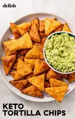 Keto tortilla chips Recipe in the comments.
