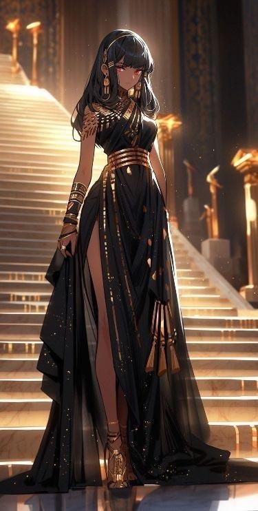 Anime fantasy women in ornate armor and dresses, including elves and a demon queen with cleavage and busty figures.