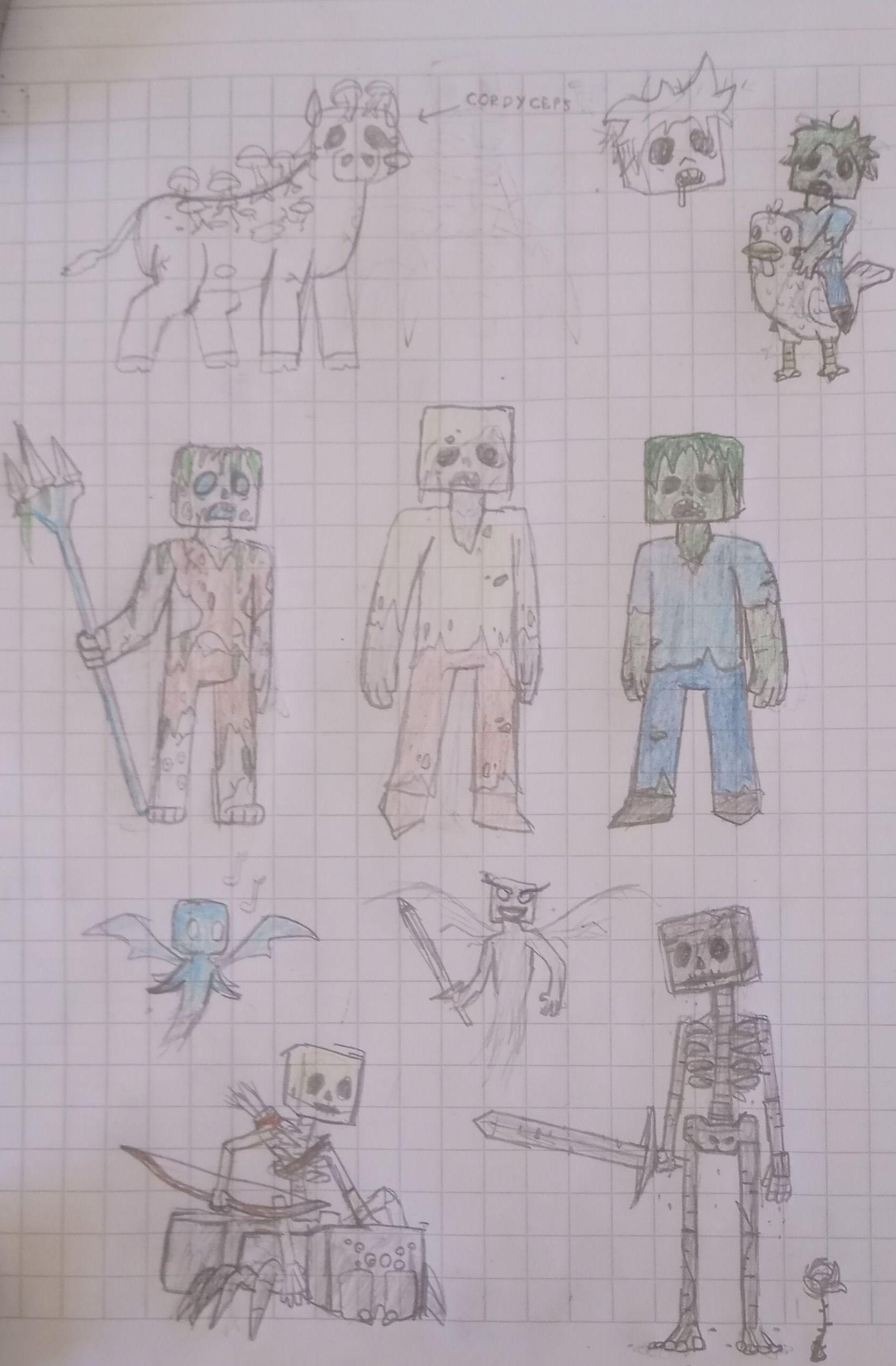 Another minecraft drawings i made | Scrolller