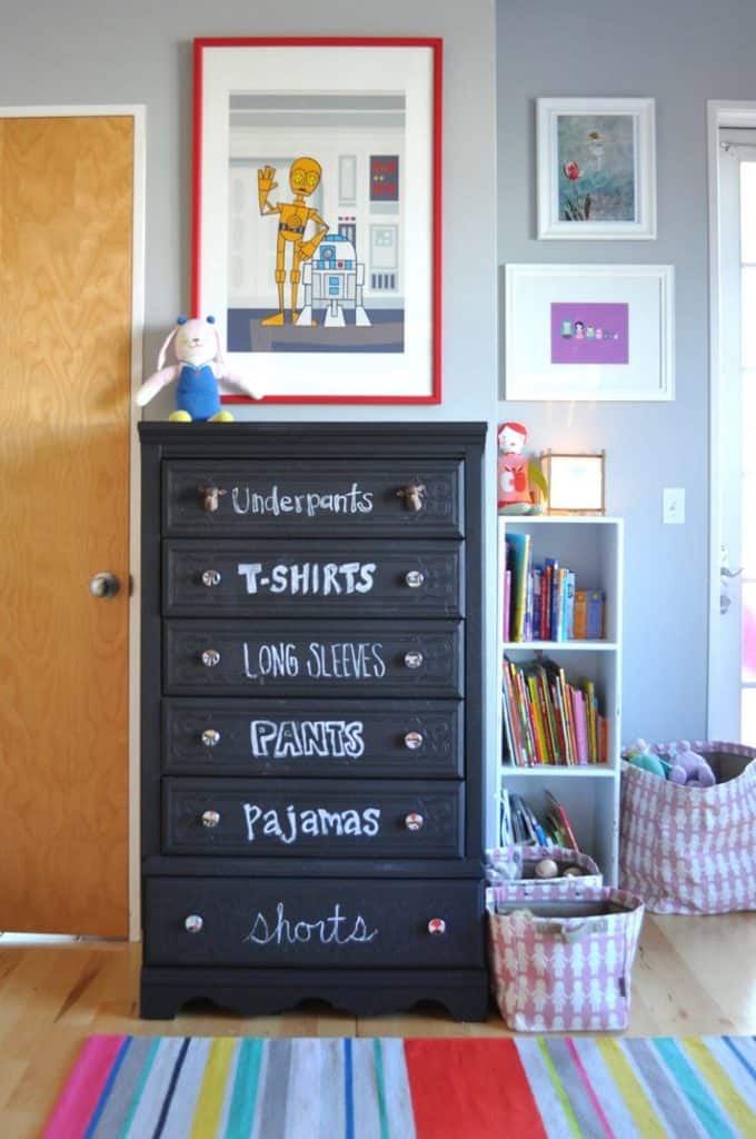 Labeled drawers