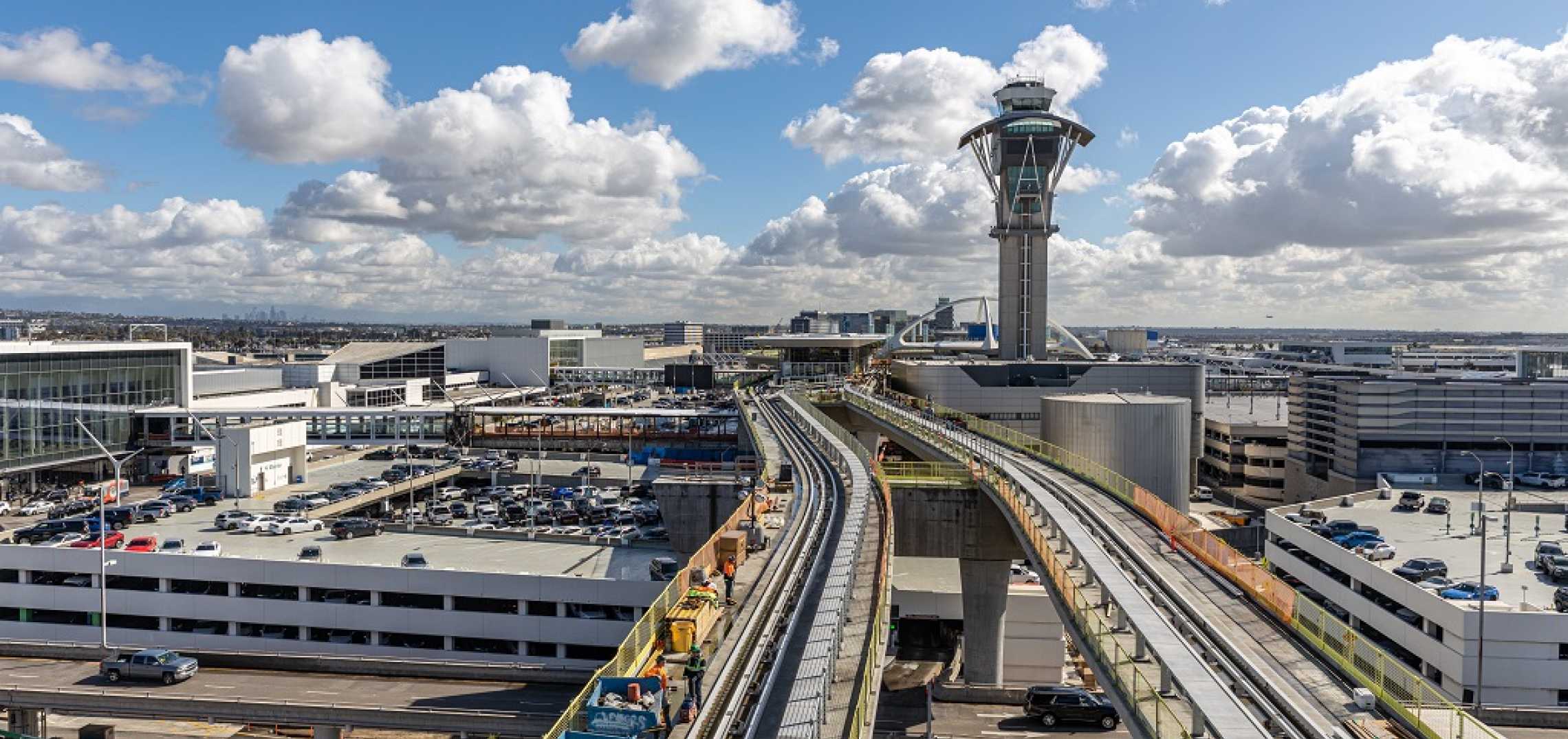 LAX People Mover Under Construction. Expected Completion 2024 . Los Angeles, California