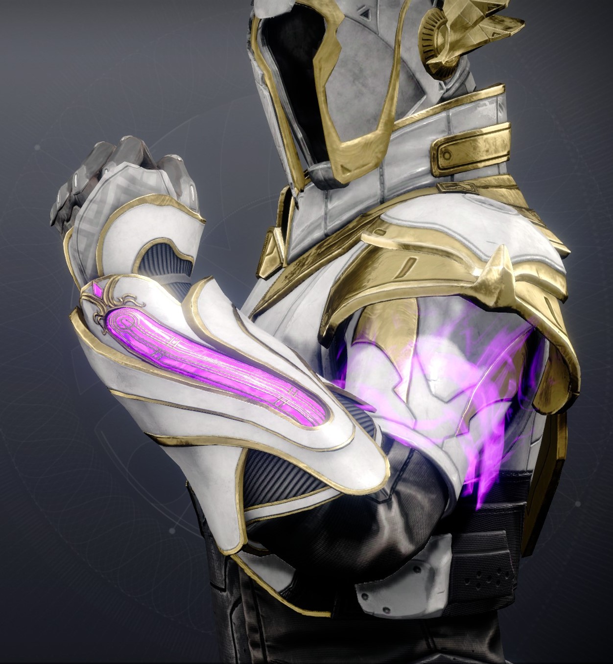 Warlock armor sets and character customizations for Godslayer featuring futuristic gear and a ghost companion