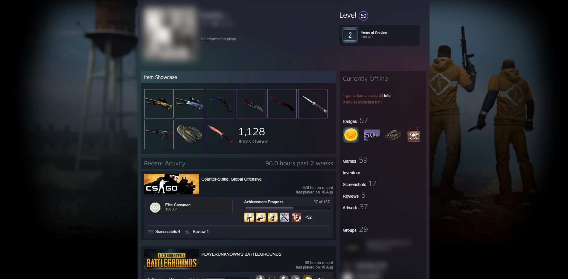 Level 69 + ★ Karambit | Marble Fade + ★ Bowie Knife | Fade ...