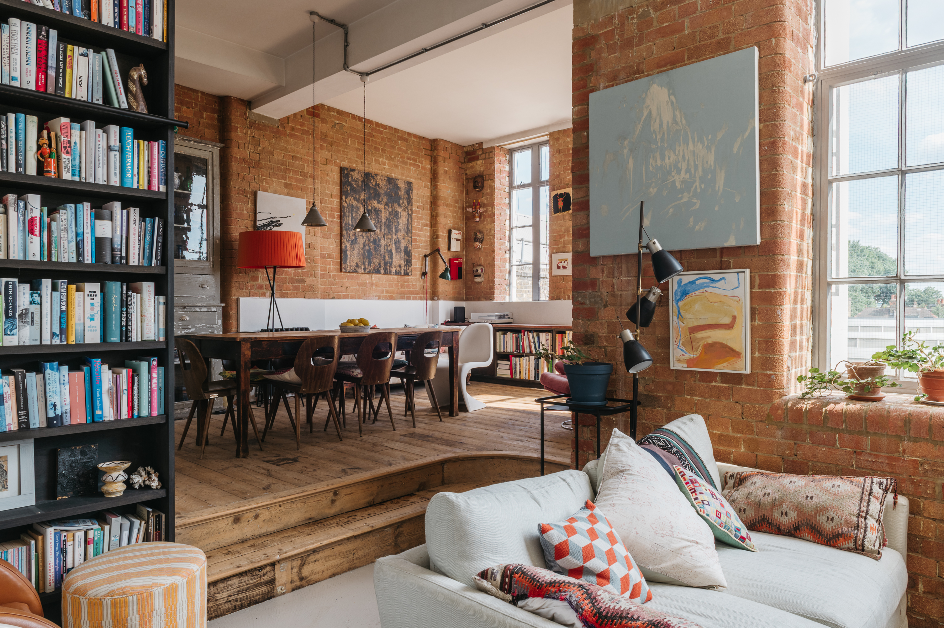 Fresh Look at Living Space With Exposed Brickwork In A 1930S Former Factory
