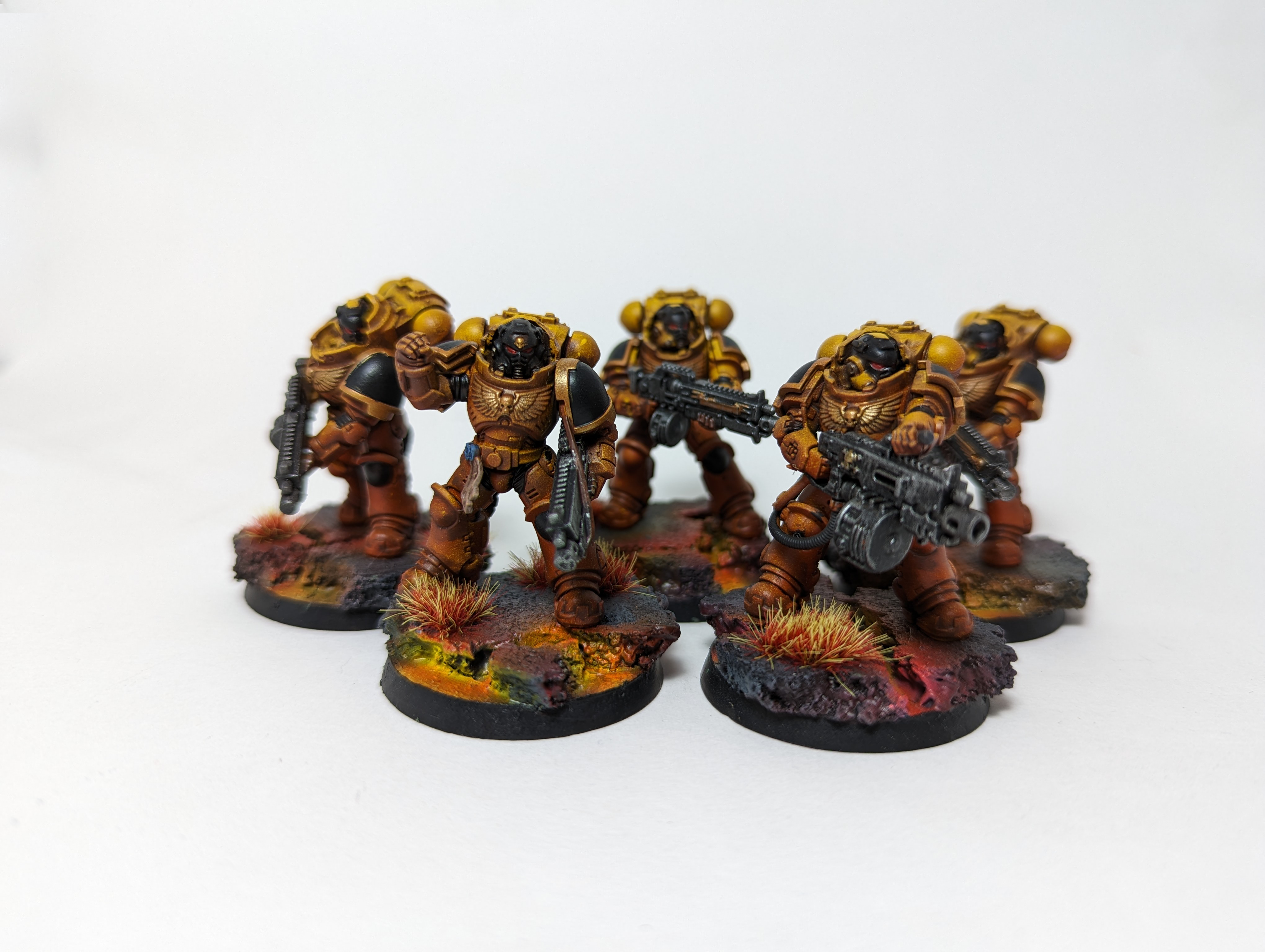 My take on the Covenant of Fire - Heavy Interecessors, Intercession Squad for Kill Team and some bonus characters.