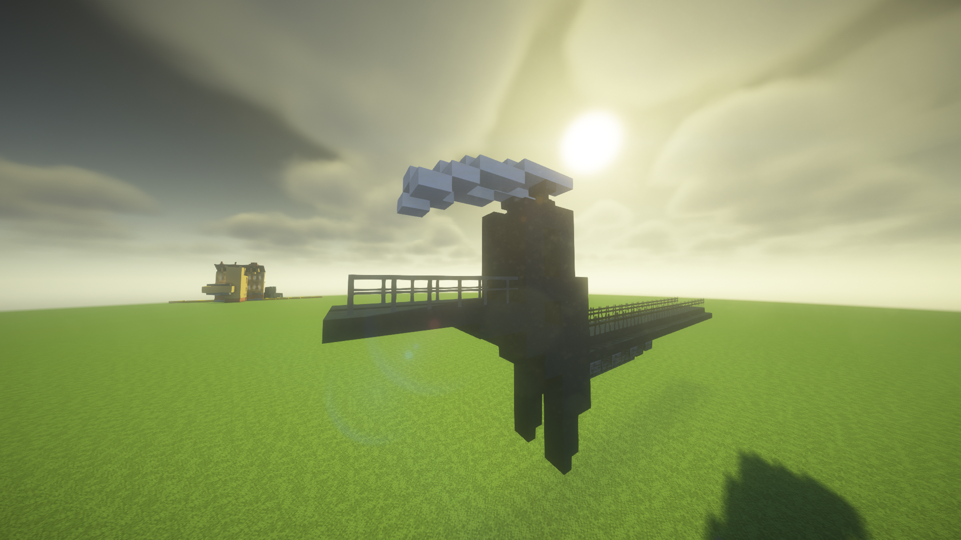 Half-Life Minecraft map featuring a medieval castle, mechanical structures, and an interior room