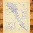 Made an ink map of Capitol Reef National Park, Utah