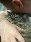 Me hugging my cat