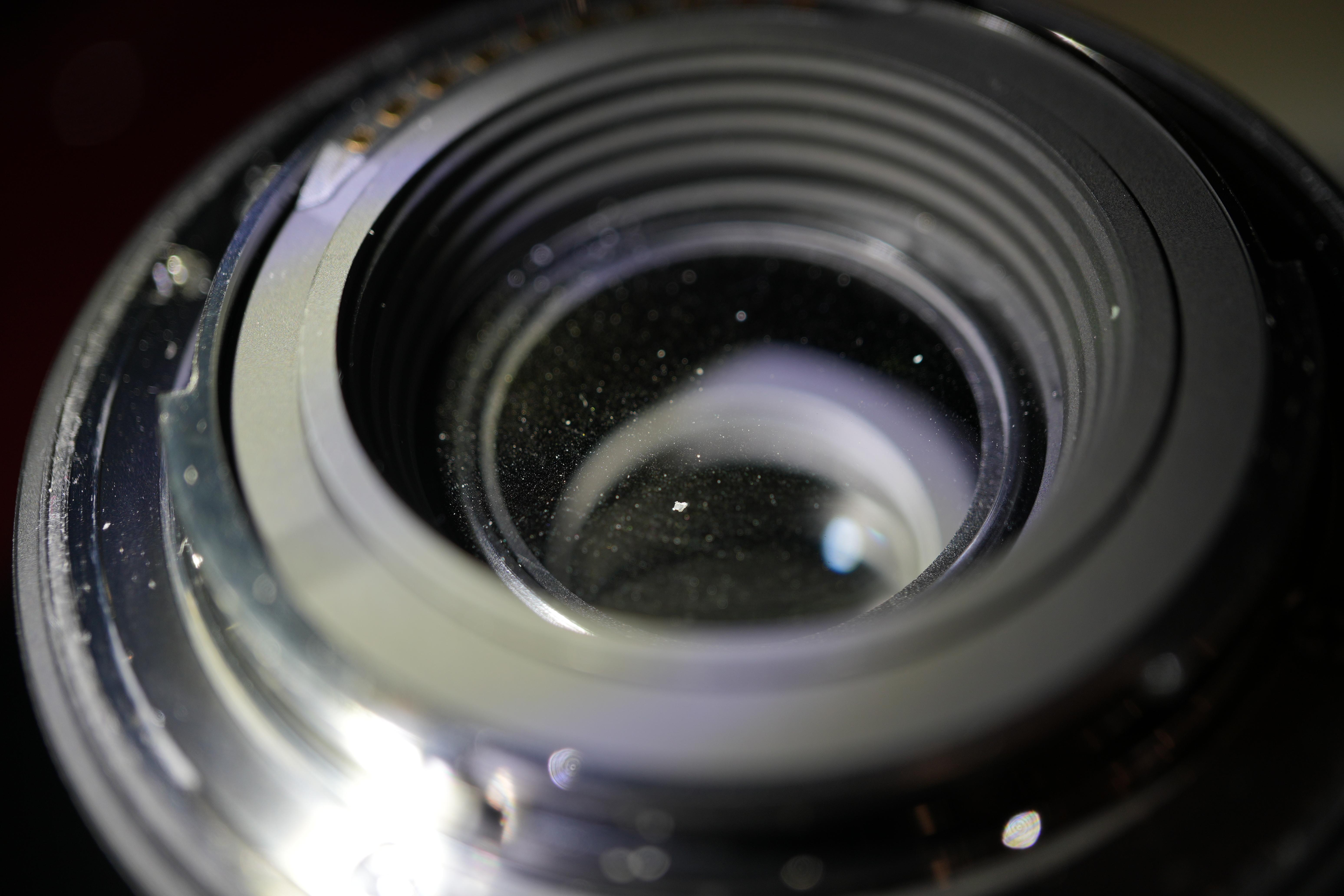 Small white dot behind rear lens element - is this something concerning ...