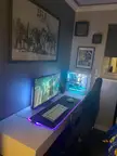 Micke large desk and micke drawers setup