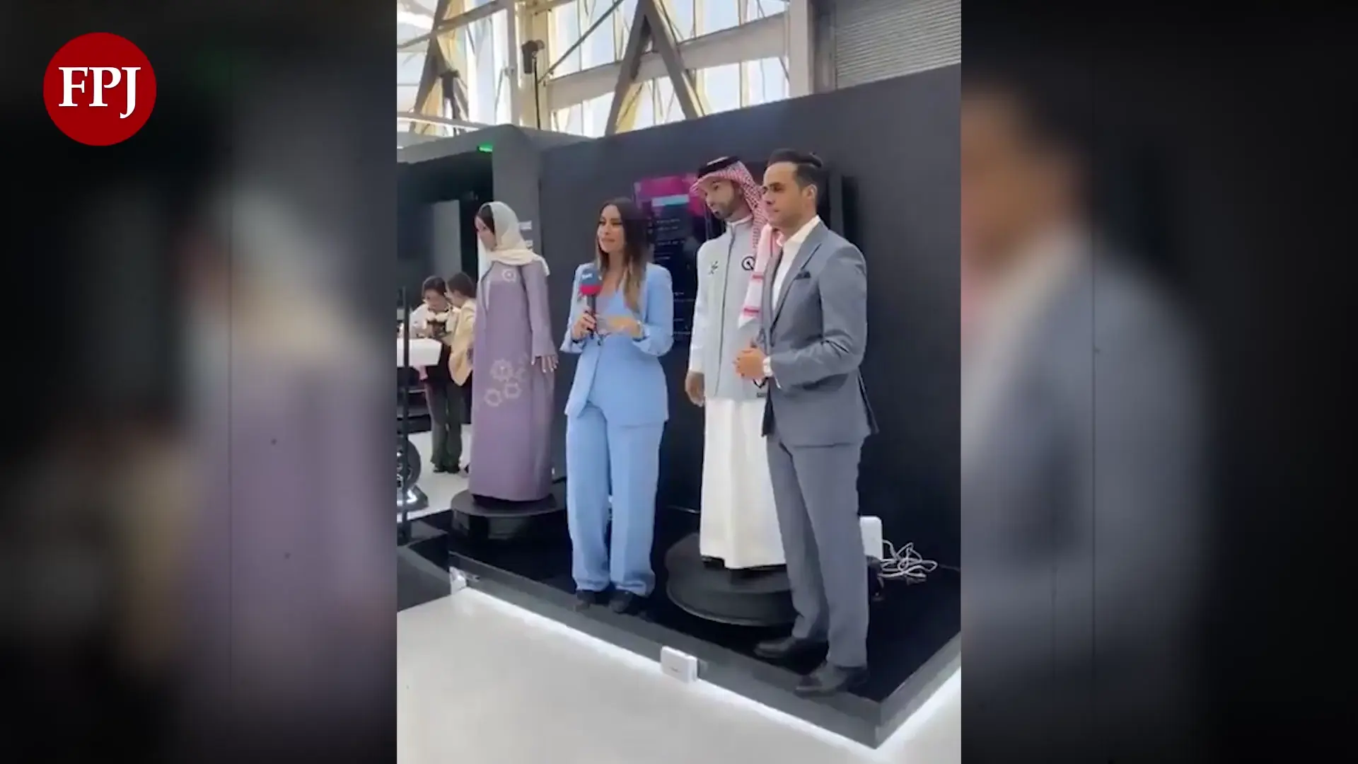 Muhammad, Saudi Arabia's first humanoid robot, starts off the way one might have anticipated...