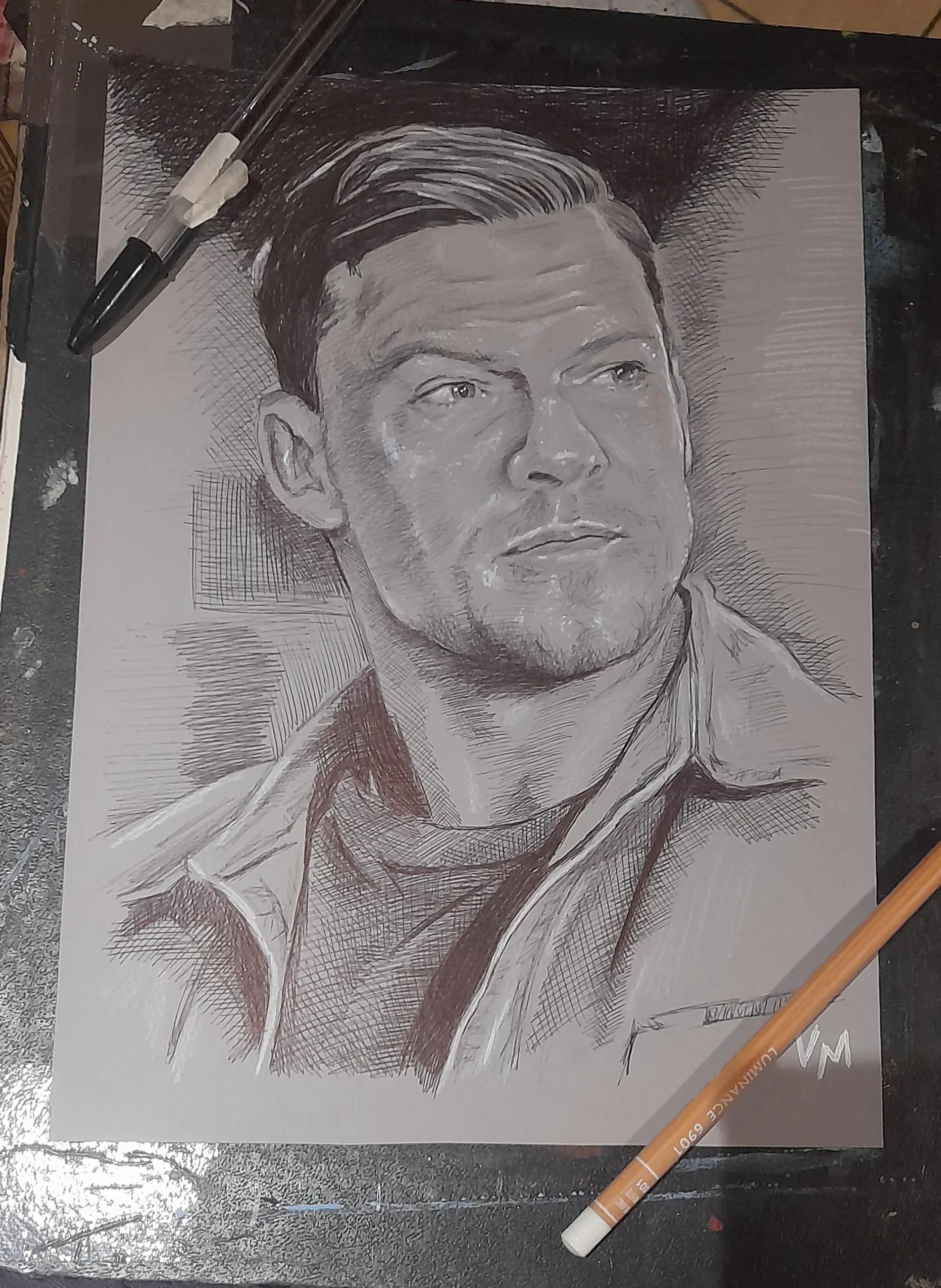 My drawing of Alan Ritchson As Reacher 🖊 | Scrolller