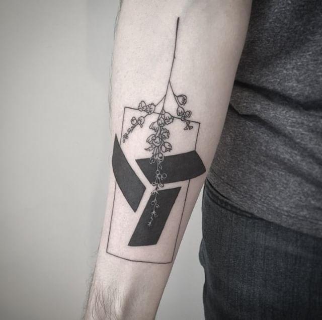 My EDEN tattoo, with The 1975 rectangle and a wildflower. Done by ...