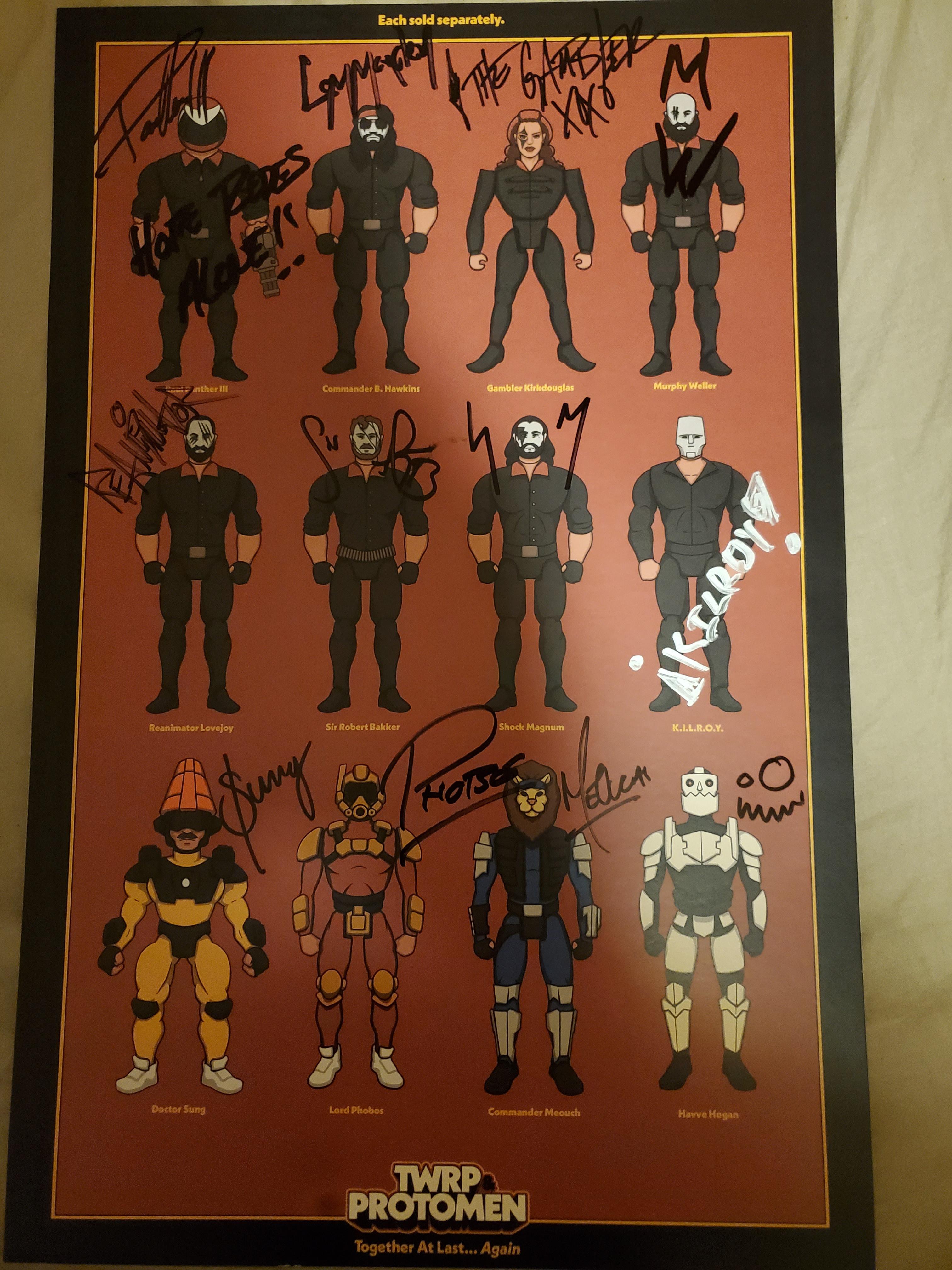 Protomen My Protomen/TWRP signed poster from the VIP meet and greet in Austin ...