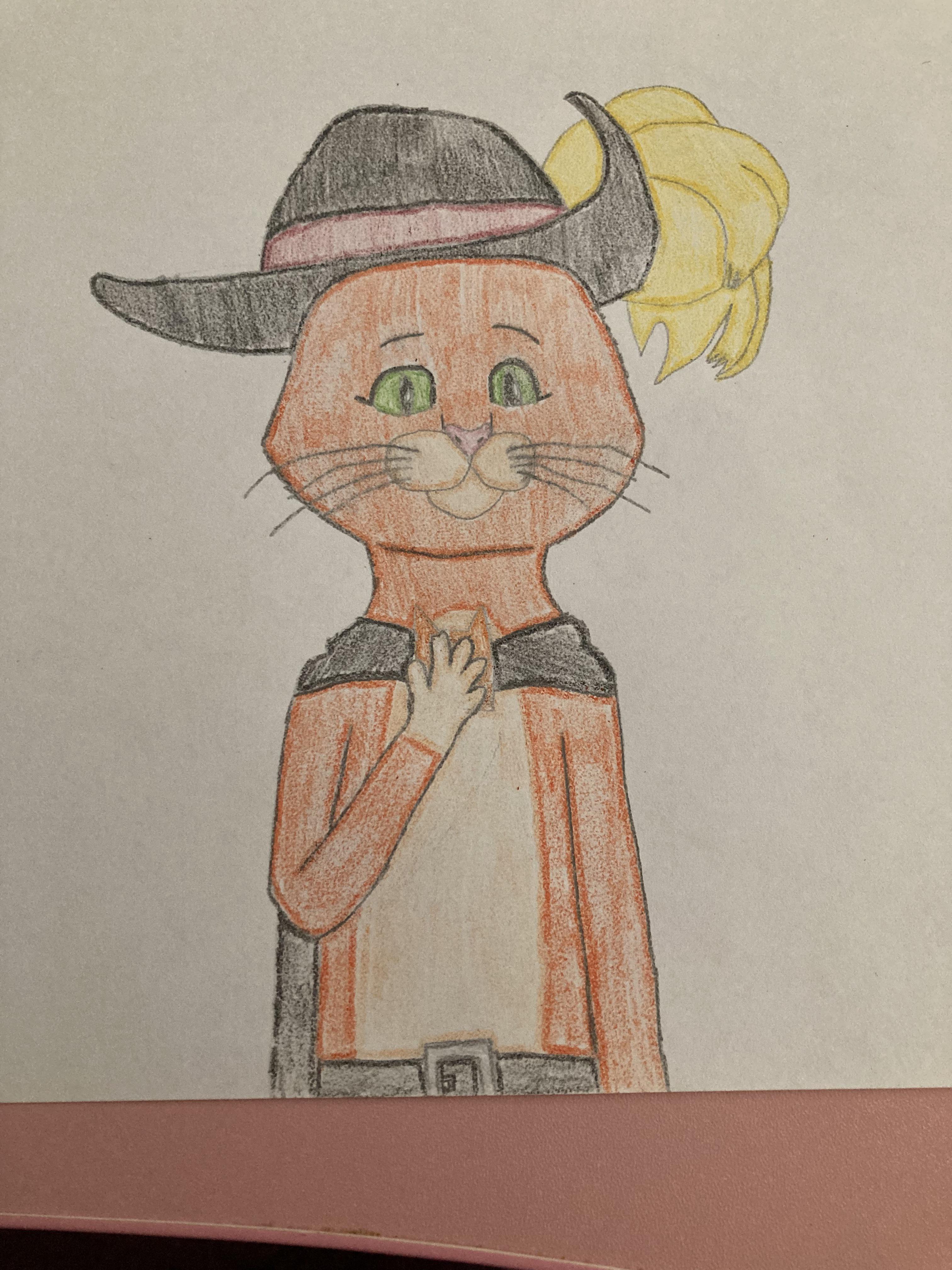 My Second Drawing Of Puss In Boots Scrolller 
