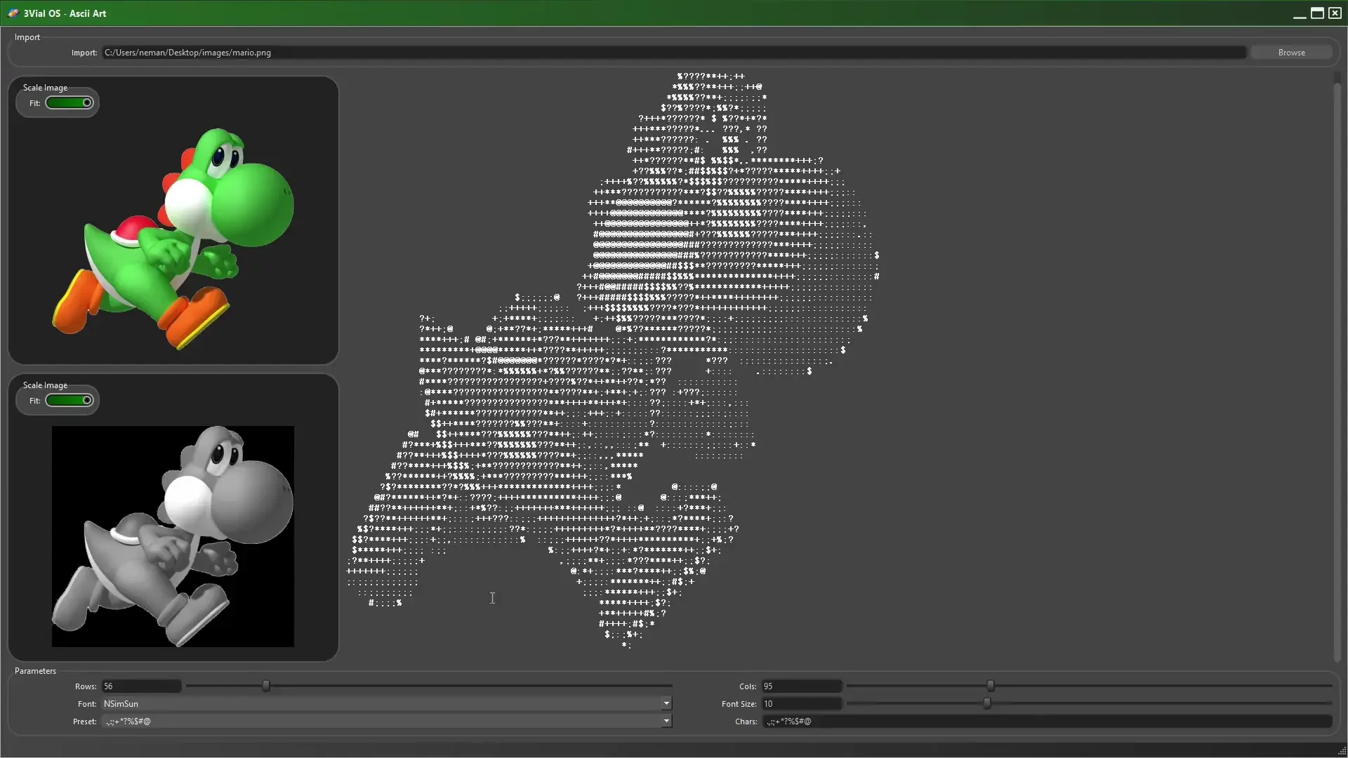 My small Image to ASCII converter